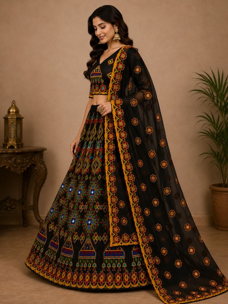 Raaya Closet | Festive Chinon Chain-Work Chaniya Choli Set